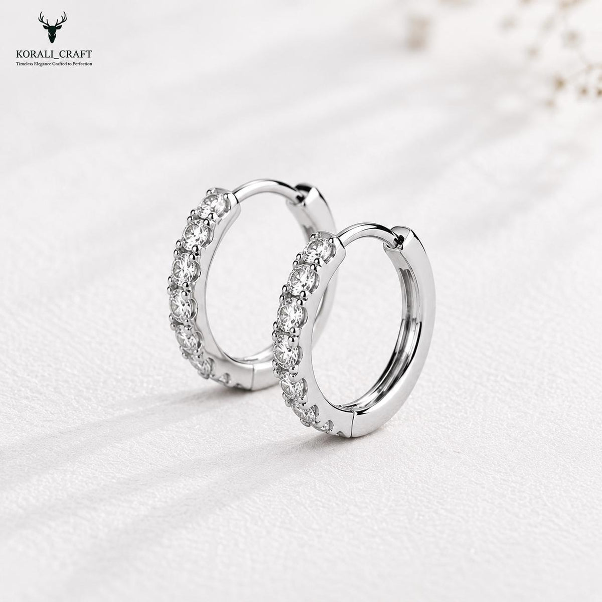 CZ Hoop Earrings, 925 Sterling Silver Minimalist Round Stone Earrings, Dainty Hoops, Gold & Rose Gold Finishes, Gift for Her