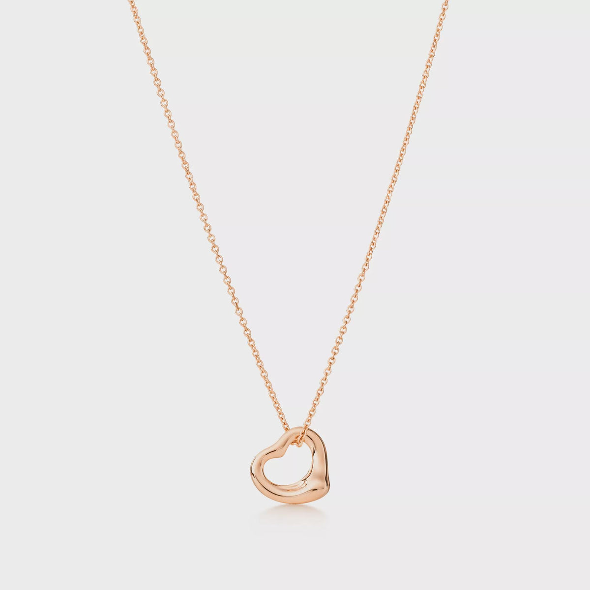 925 Silver Open Heart Necklace, Minimalist Handmade Pendant