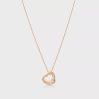 925 Silver Open Heart Necklace, Minimalist Handmade Pendant