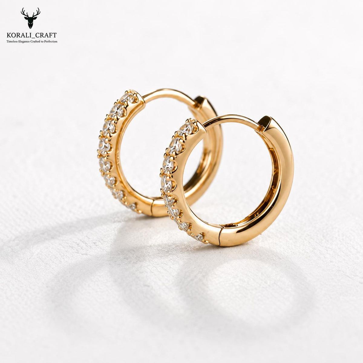 CZ Hoop Earrings, 925 Sterling Silver Minimalist Round Stone Earrings, Dainty Hoops, Gold & Rose Gold Finishes, Gift for Her