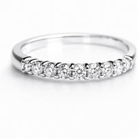 925 Sterling Silver Half Eternity Ring, CZ Diamond Band Ring, Minimalist Stacking Ring, Dainty Wedding Band, Gift for Her