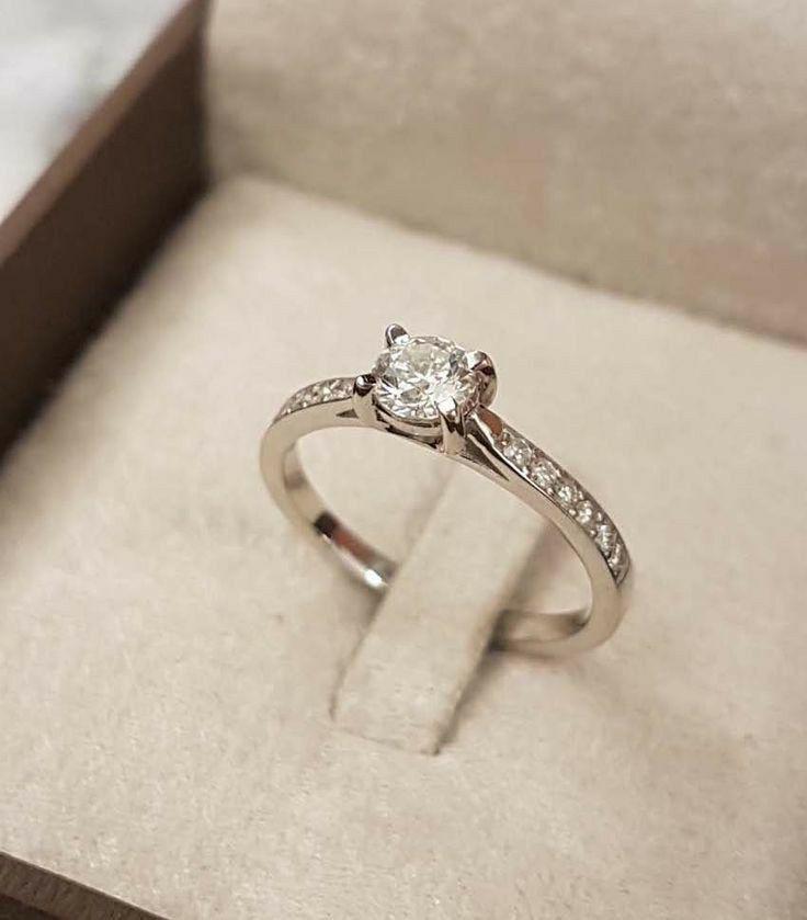 Minimalist Engagement Ring, Custom Silver CZ Ring, Dainty Promise Ring for Her, 925 Sterling Silver Ring, Personalised Anniversary Gift