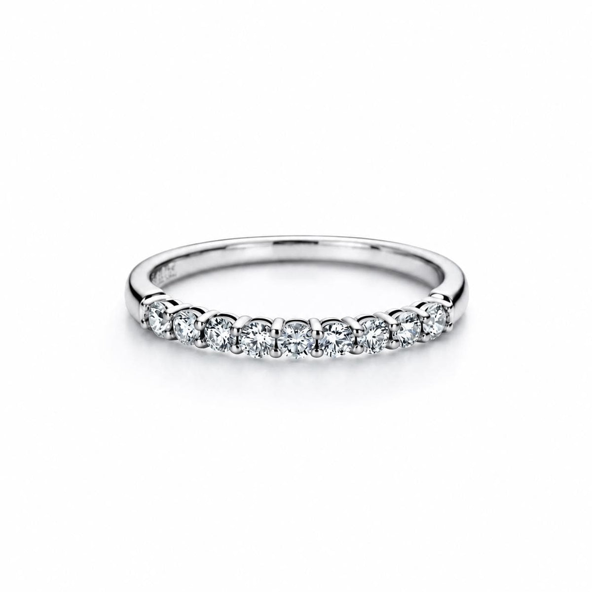925 Sterling Silver Half Eternity Ring, CZ Diamond Band Ring, Minimalist Stacking Ring, Dainty Wedding Band, Gift for Her