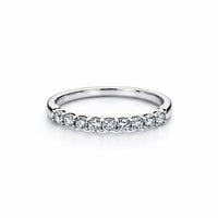925 Sterling Silver Half Eternity Ring, CZ Diamond Band Ring, Minimalist Stacking Ring, Dainty Wedding Band, Gift for Her