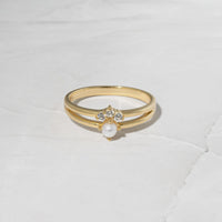 Lab Grown Diamond Open Ring, Sterling Silver Adjustable Band, Dainty Promise Jewelry