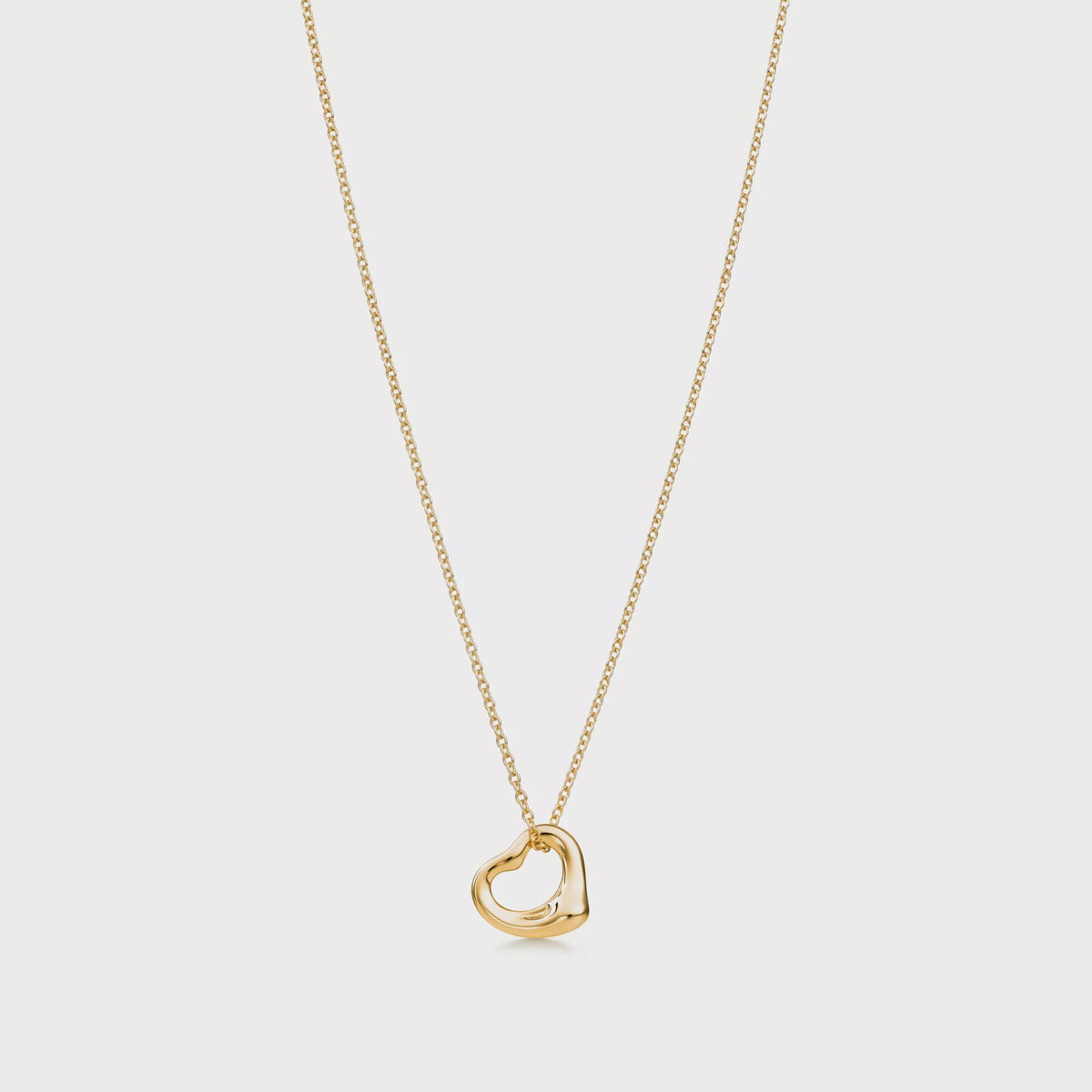 925 Silver Open Heart Necklace, Minimalist Handmade Pendant