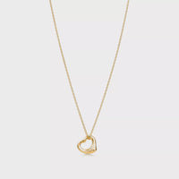 925 Silver Open Heart Necklace, Minimalist Handmade Pendant