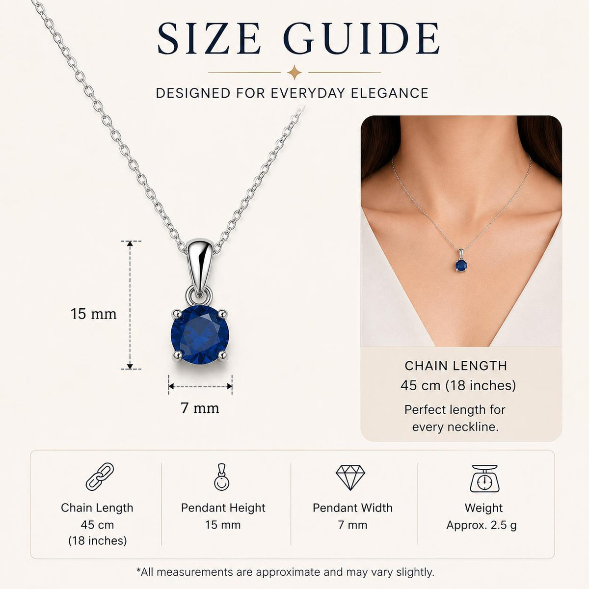 Solitaire Birthstone Necklace for Women, CZ, Sterling Silver Ginger Lyne Collection
