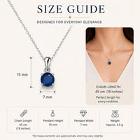Solitaire Birthstone Necklace for Women, CZ, Sterling Silver Ginger Lyne Collection