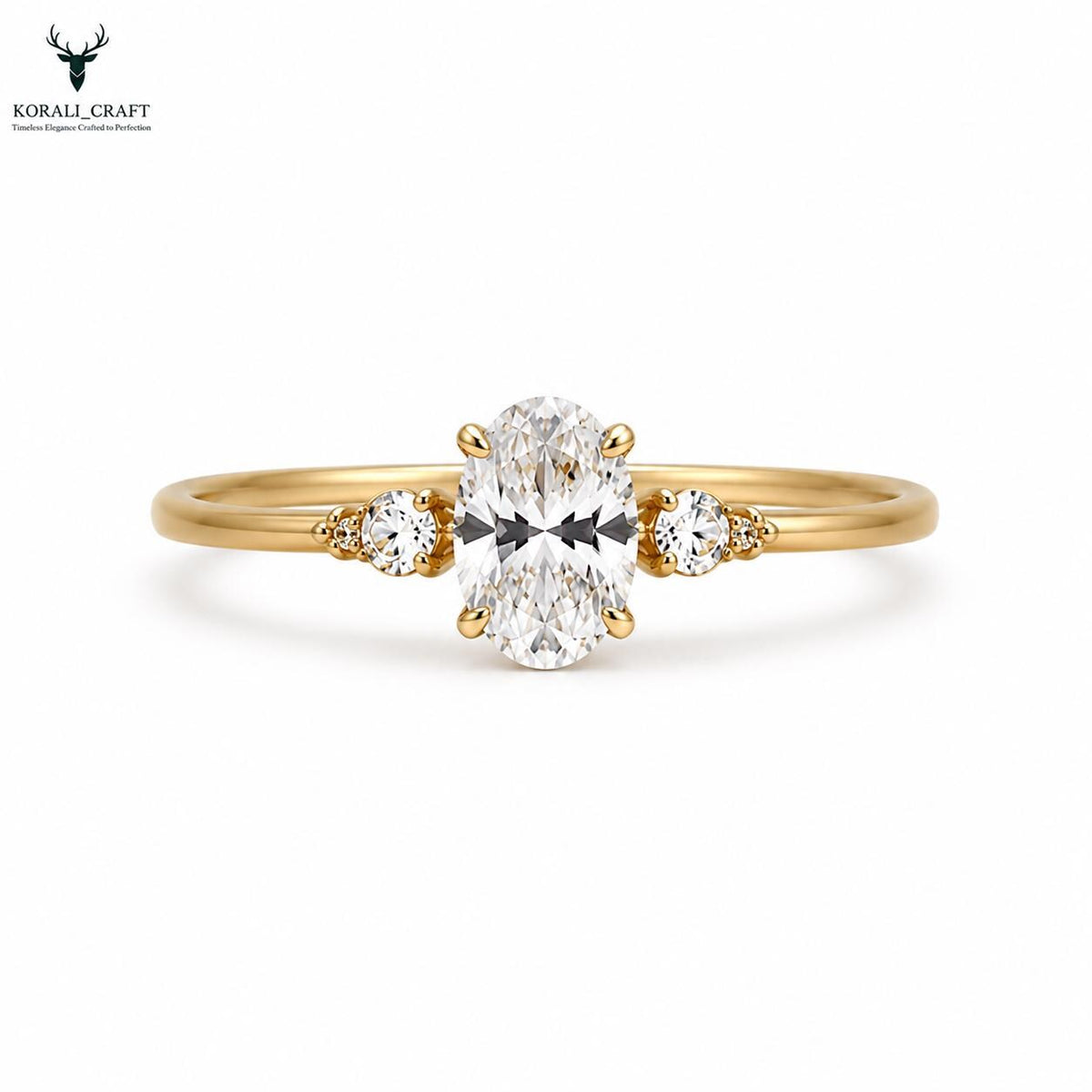 Oval CZ Ring, 925 Sterling Silver, Handmade Minimalist Ring, Silver, Gold or Rose Gold Finish