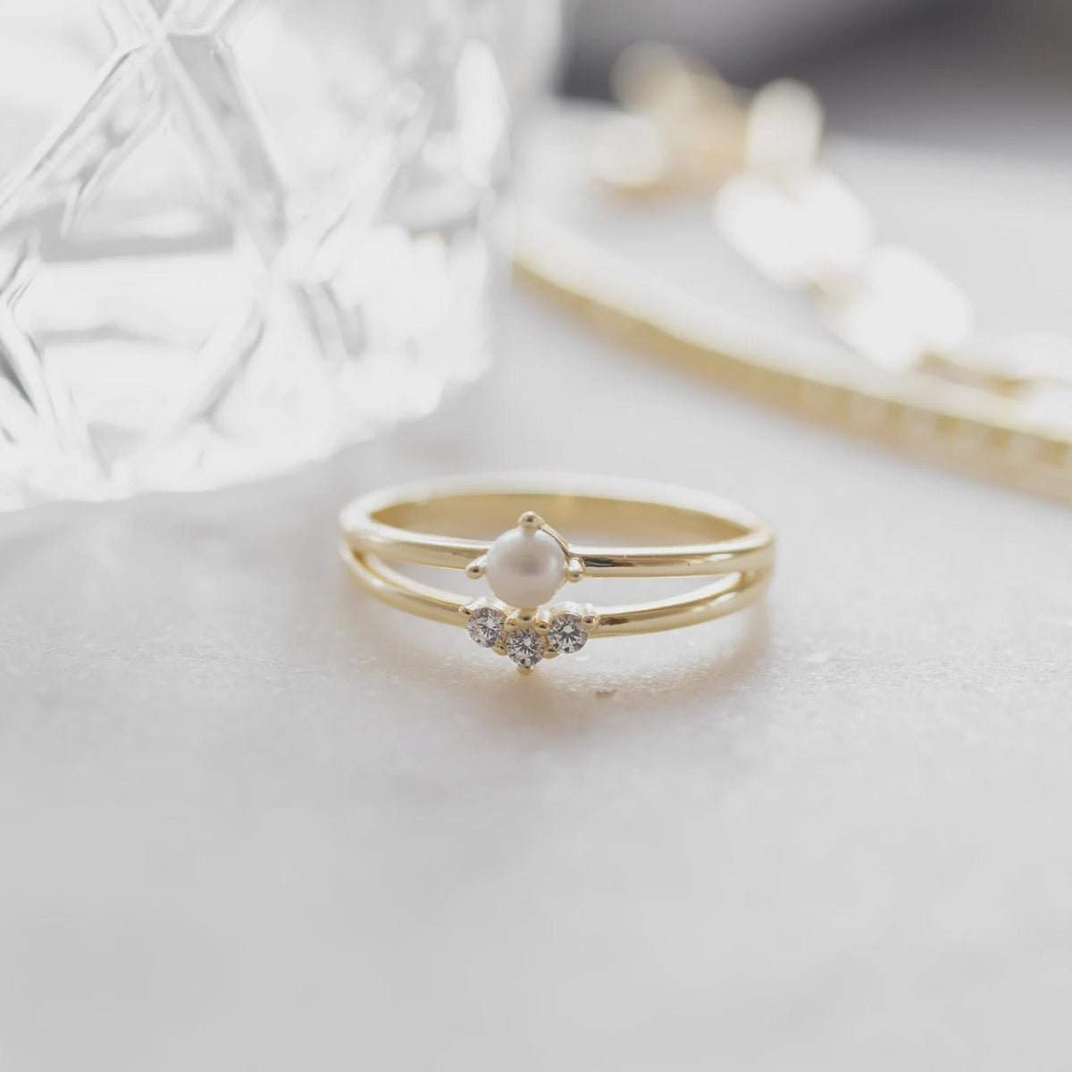 Lab Grown Diamond Open Ring, Sterling Silver Adjustable Band, Dainty Promise Jewelry
